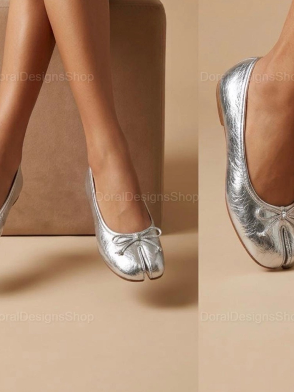 Raboesy bow tie flats Broken Mirror